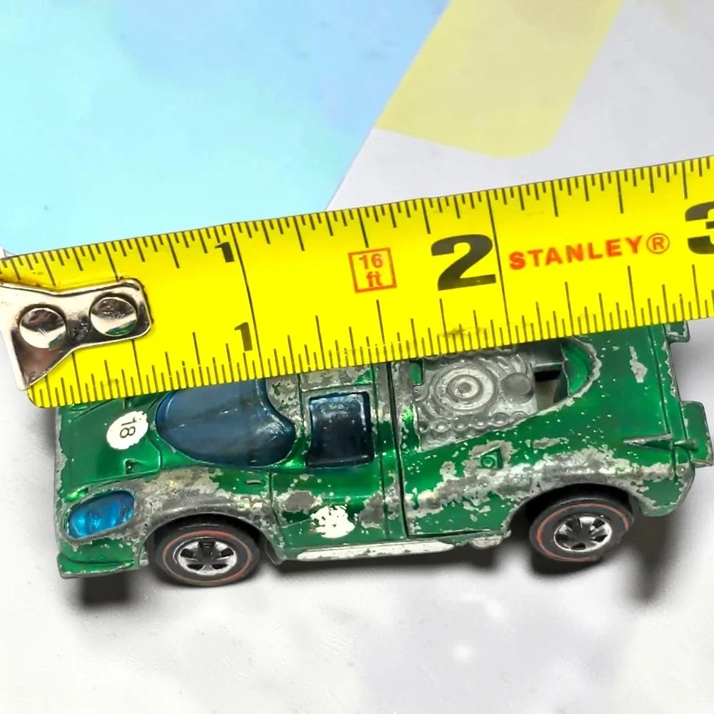 VTG 60s Hot Wheels Porsche 917 1/64 Diecast Green Spectraflame Redline Hong Kong